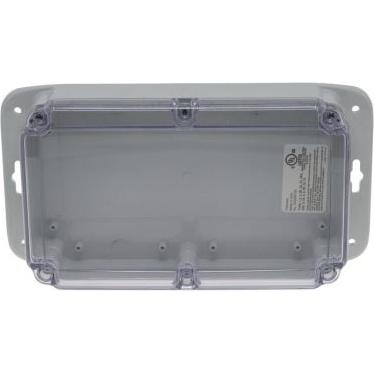 Bud Industries-PU-16575-C Kästen, Gehäuse und Gestelle Light Gray Polycarbonate Flange Mount NEMA 6P/IP68 PC Enclosure