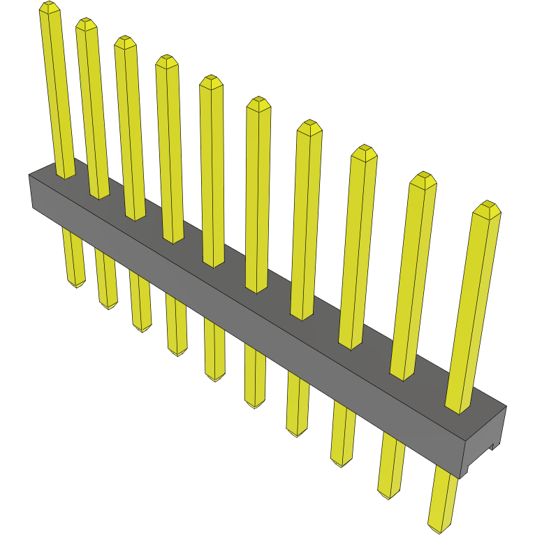 Samtec-MTMM-110-08-L-S-270 Cabezales del conector y receptáculos PCB Conn Unshrouded Header HDR 10 POS 2mm Solder ST Top Entry Thru-Hole Bulk