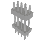 Conn Board Stacker HDR 8 POS 2mm Solder ST Top Entry Thru-Hole Bulk