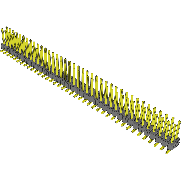 Samtec-TSM-139-02-L-DV-A 连接器插头及 PCB 插座 Conn Unshrouded Header HDR 78 POS 2.54mm Solder ST Top Entry SMD Tube