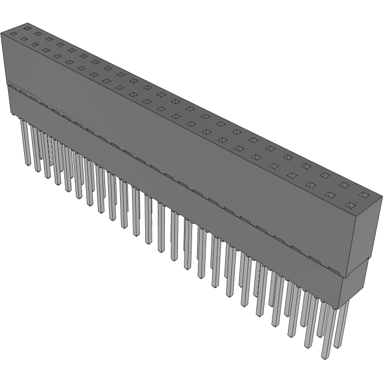 Samtec-ESQ-124-24-T-D Cabezales del conector y receptáculos PCB Conn Elevated Socket SKT 48 POS 2.54mm Solder ST Top Entry Thru-Hole Tube