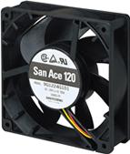 SANYO DENKI-9G1224M101 Gebläse und Lüfter DC Fan Axial Ball Bearing 24V 14V to 27.6V 74CFM 32dB 119 X 119 X 38mm