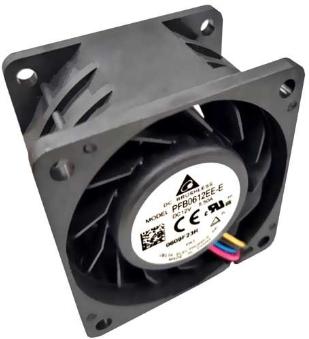 Delta Electronics-PFB0612EE-E Gebläse und Lüfter DC Fan Axial Ball Bearing 12V 10.8V to 13.2V 77.31CFM 68.6dB 60 X 60 X 38mm Box