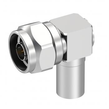 Radiall-R161184080 射频连接器 RIGHT ANGLE PLUG CRIMP TYPE CABLE 10.3/50S