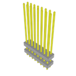 Conn Board Stacker HDR 16 POS 2mm Solder ST Top Entry Thru-Hole Bulk