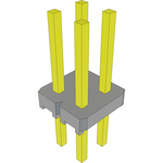 Conn Unshrouded Header HDR 4 POS 2.54mm Solder ST Top Entry Thru-Hole Bulk