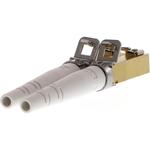 LC2+ Connector Duplex, Multimode, 127um Ceramic PC Ferrule, 2.00mm Simplex Cable, White Housing, Straight Boot