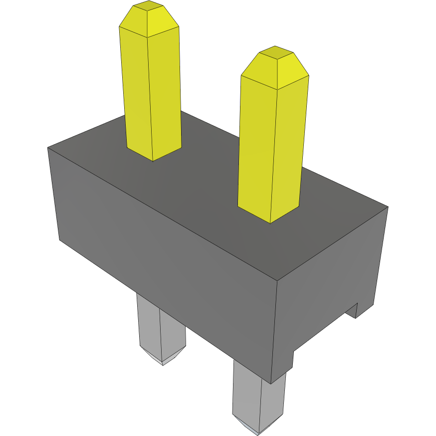 Samtec-TMM-102-04-S-S 连接器插头及 PCB 插座 Conn Unshrouded Header HDR 2 POS 2mm Solder ST Top Entry Thru-Hole Bulk