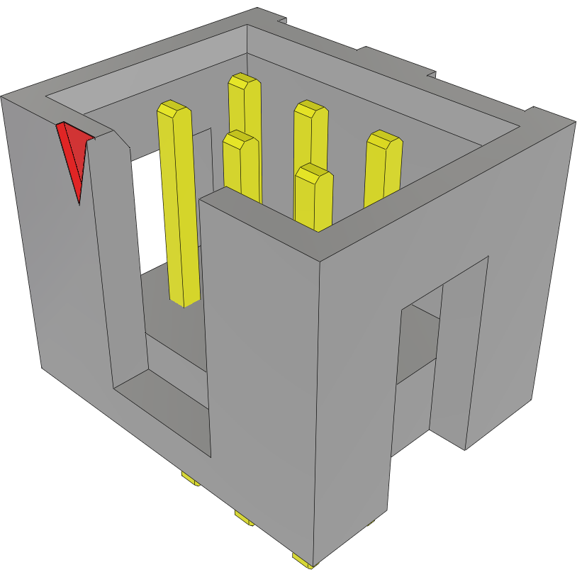 Samtec-TSS-103-02-T-D Connector Headers and PCB Receptacles Conn Shrouded Header (4 Sides) HDR 6 POS 2.54mm Solder ST Top Entry Thru-Hole Bulk