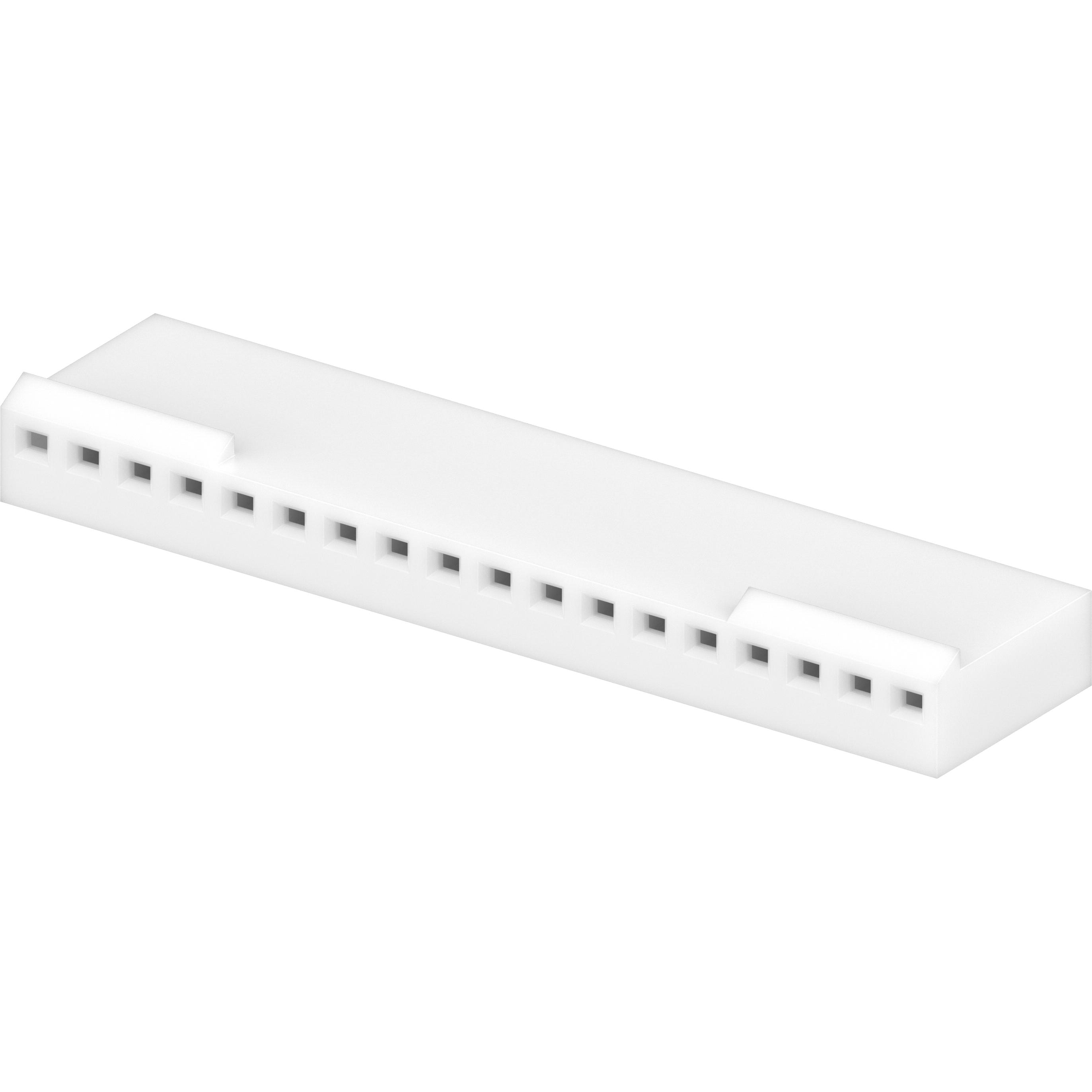 Molex-0026034181 Connector Discrete Wire Housing Conn Housing F 18 POS 3.96mm Crimp ST Cable Mount Natural KK® Bag