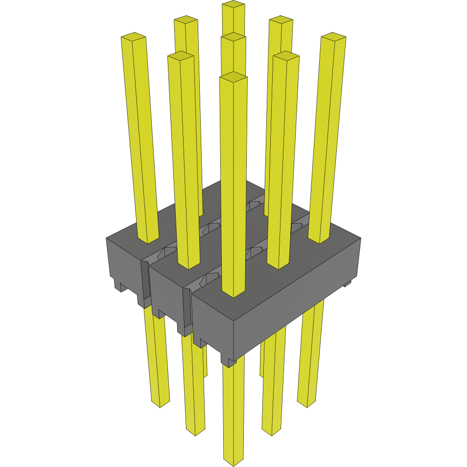 Samtec-MTSW-103-09-G-T-345 Piastre connettori e prese PCB Conn Unshrouded Header HDR 9 POS 2.54mm Solder ST Thru-Hole Bulk