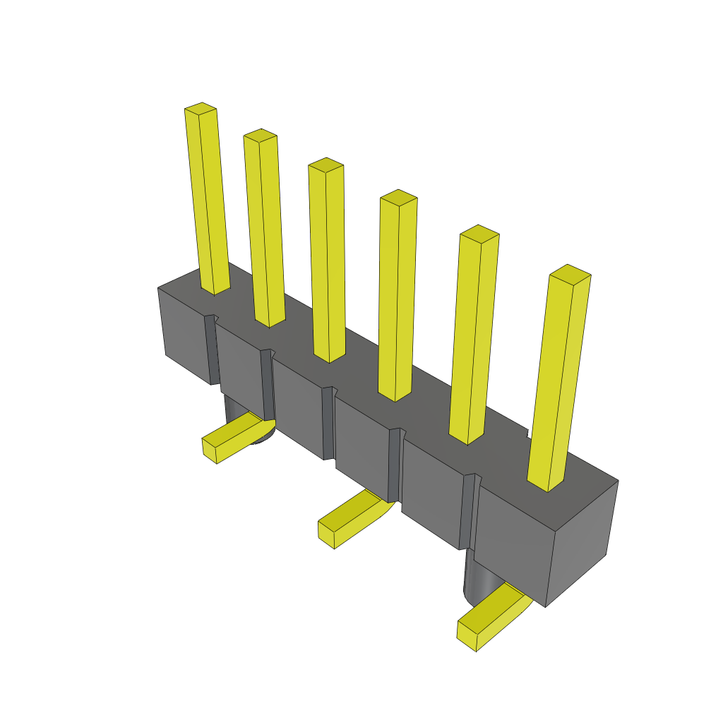 Samtec-TSM-106-01-L-SV-A Steckverbinderleisten und Leiterplattenbuchsen Conn Unshrouded Header HDR 6 POS 2.54mm Solder ST Top Entry SMD Tube