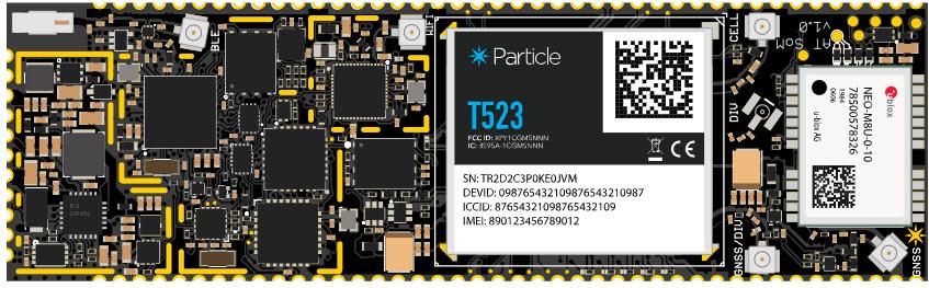 Particle Inc-T523MEA Transceptores RF RF Transceiver 95-Pin Carton