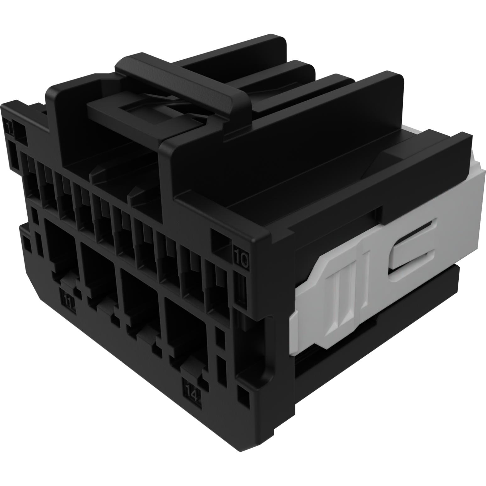 Molex-349690140 Custodia filo connettore dedicato Conn Housing RCP 14 POS 2.54mm/5.25mm Crimp ST Cable Mount Black Stac64™ Carton