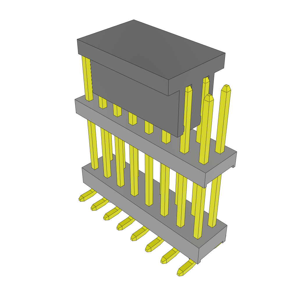 Samtec-TW-08-07-G-D-450-SM-A-M Connector Headers and PCB Receptacles Conn Board Stacker HDR 16 POS 2mm Solder ST Top Entry SMD Tube