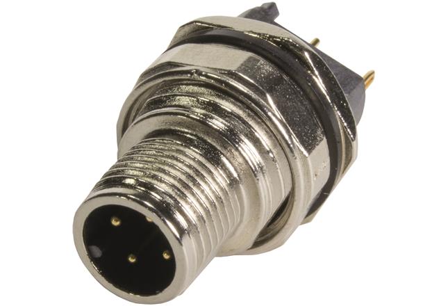 HARTING-21033211430 Connecteur circulaire PCB receptacle male back A-cod 4-pole