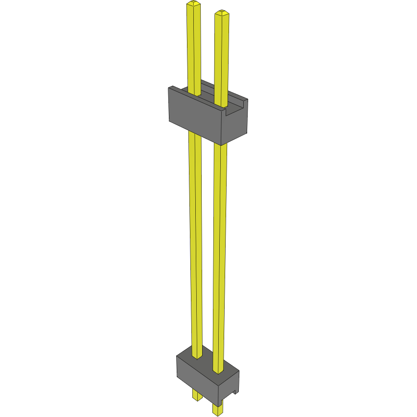 Samtec-DW-02-14-T-S-1085 Connector Headers and PCB Receptacles Conn Board Stacker HDR 2 POS 2.54mm Solder ST Top Entry Thru-Hole Bulk