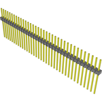 Conn Unshrouded Header HDR 36 POS 2.54mm Solder ST Top Entry Thru-Hole Bulk