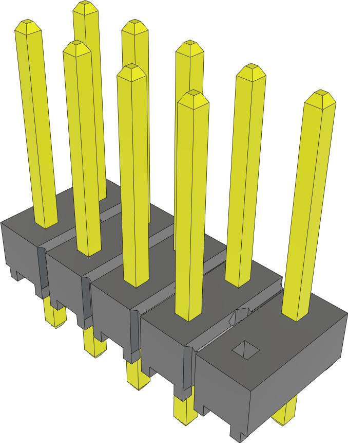 Samtec-TSW-105-14-G-D-009 Piastre connettori e prese PCB Conn Unshrouded Header HDR 10 POS 2.54mm Solder ST Thru-Hole Bulk