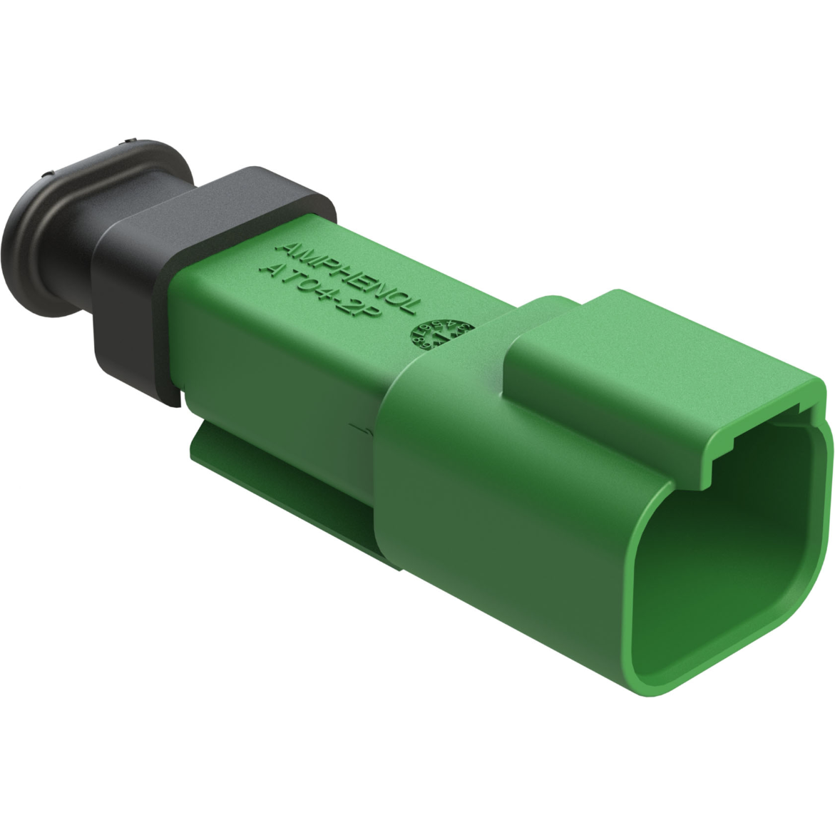 Amphenol-AT04-2P-SR02GRN 分立接线罩连接器 Conn Housing RCP 2 POS Crimp ST Cable Mount Green