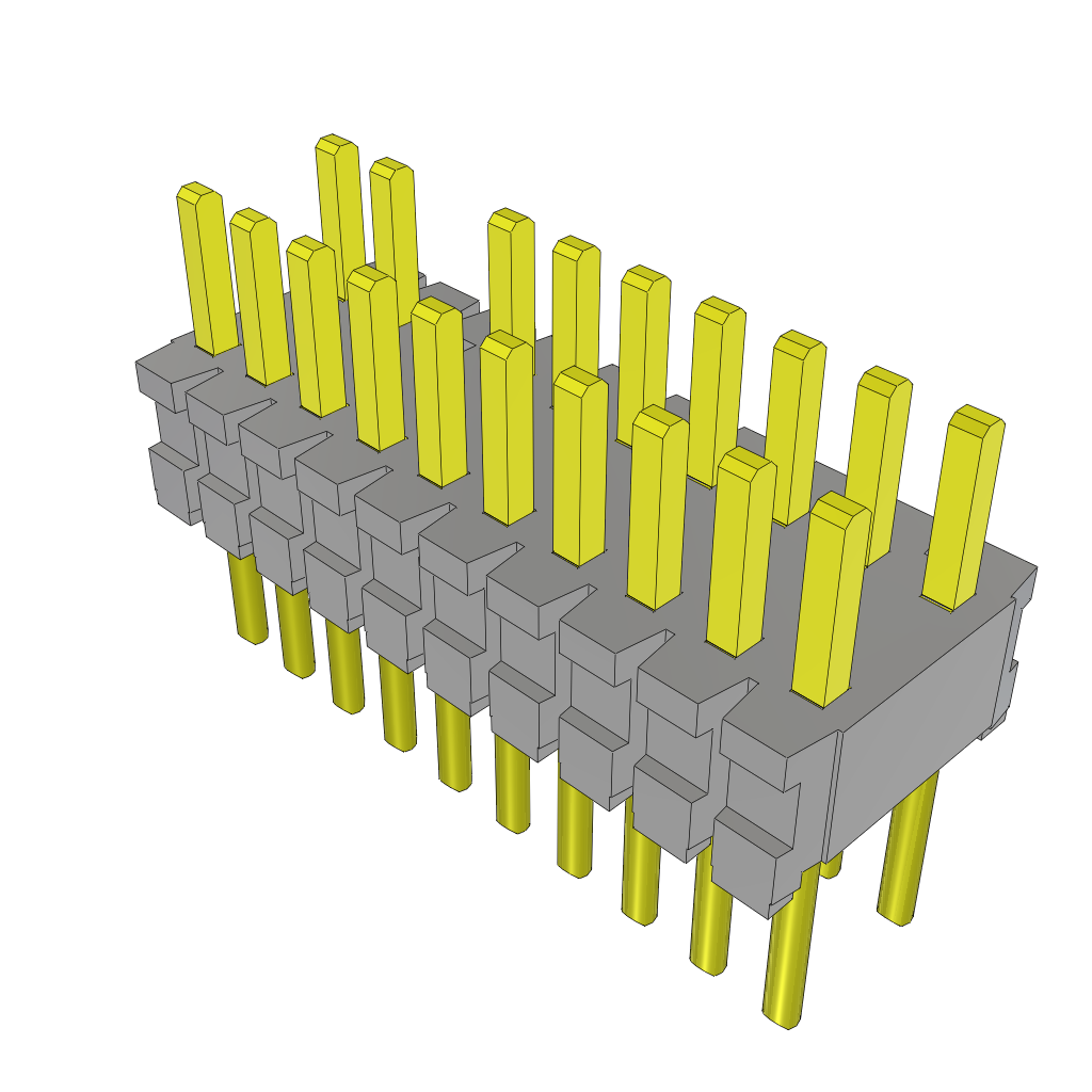Samtec-TMS-110-02-S-D-015 Steckverbinderleisten und Leiterplattenbuchsen Conn Unshrouded Header HDR 20 POS 1.27mm Solder ST Top Entry Thru-Hole Tube