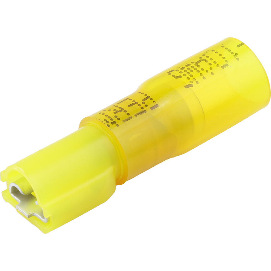 Molex-19164-0076 Terminales del conductor Quick Disconnect Terminal 10-12AWG Copper Yellow F 38.6mm Tin Perma-Seal™ Carton