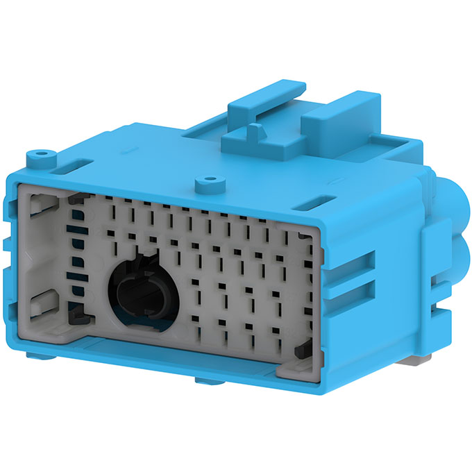 Molex-2159580447 Einzeladersteckverbinder, Gehäuse Conn Housing PL 32 POS 2.5mm/2.75mm/3.5mm Crimp ST Cable Mount Blue MX-DaSH Carton