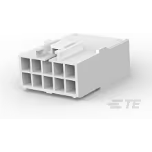 TE Connectivity-176288-1 Einzeladersteckverbinder, Gehäuse Conn Housing RCP 10 POS 3.96mm Crimp ST Cable Mount Natural Bag