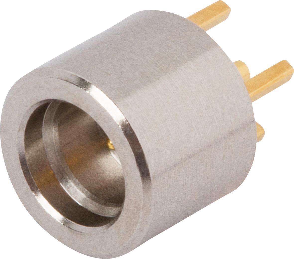 Amphenol SV Microwave-SF1211-6044 Connector RF Conn SMP 0Hz to 40GHz 50Ohm Solder ST Thru-Hole M Gold Over Nickel Tray