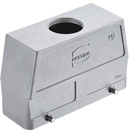 HARTING-19628240427 Schrumpfbalgenadapter Hood 180° 24B Shell Size Die Cast Aluminum Double Lock Han®
