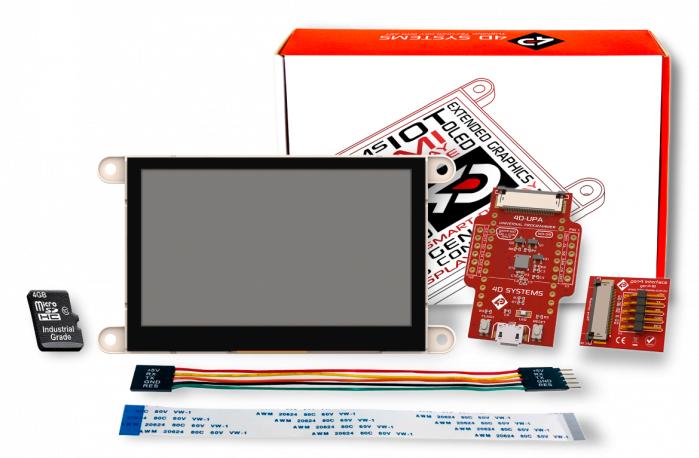 4D Systems-SK-GEN4-43DCT-SB Entwicklungssätze und Werkzeuge gen4-43DCT-SB TFT Module Starter Kit