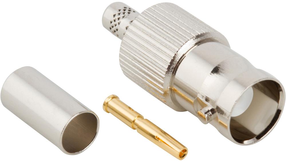 Amphenol RF-112513 RF-Steckverbinder Conn BNC 0Hz to 4GHz 50Ohm Crimp ST Cable Mount RCP Gold