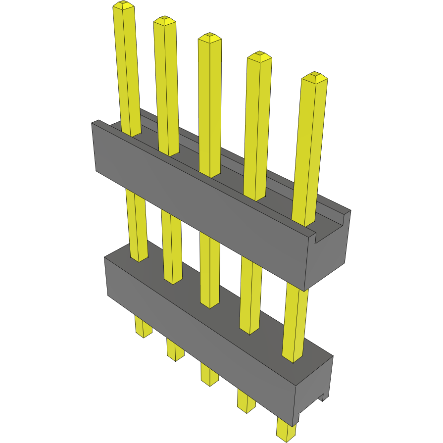 Samtec-DW-05-09-G-S-400 Piastre connettori e prese PCB Conn Board Stacker HDR 5 POS 2.54mm Solder ST Top Entry Thru-Hole Bulk