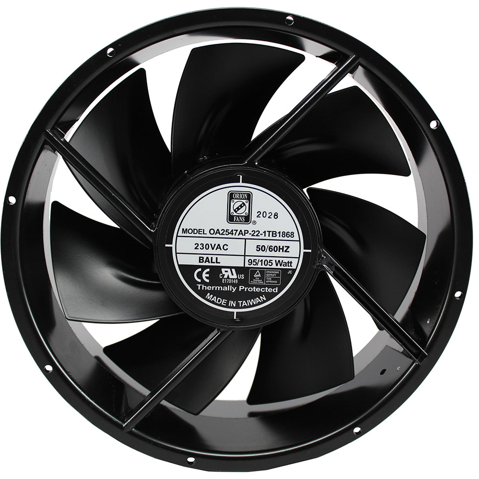 ORION FANS-OA2547AP-22-1TB1868 Gebläse und Lüfter AC Fan Axial Ball Bearing 230V 200V to 225V 830CFM/1000CFM 70dB 254 X 89mm High Speed