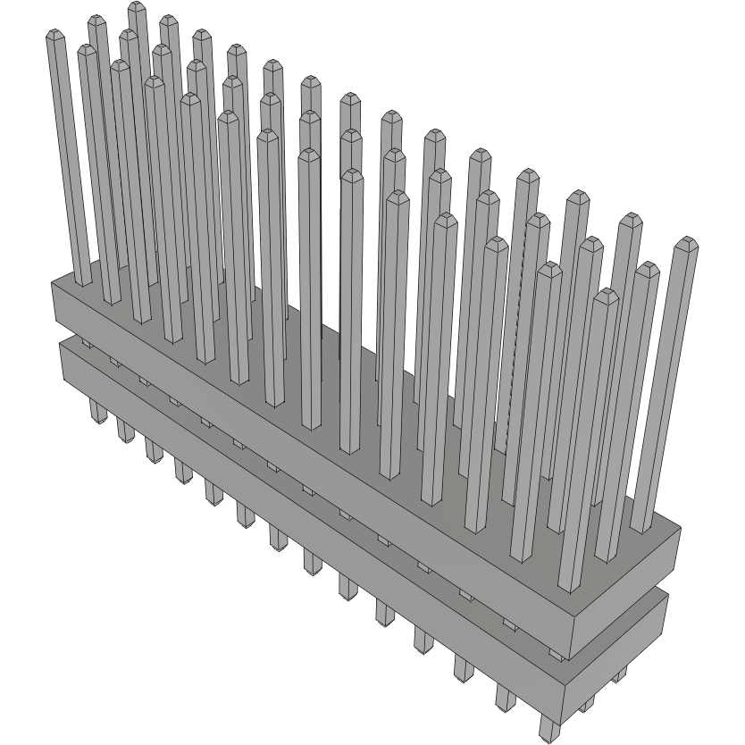Samtec-TW-14-07-T-T-205-095 Embases de raccordement et réceptacles PCB Conn Board Stacker HDR 42 POS 2mm Solder ST Thru-Hole Bulk
