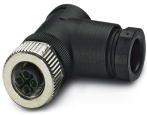 PHOENIX CONTACT-1419642 Sensor Accessories Sensor/Actuator connectors, 3-position, Socket angled M12, S-coded, Screw connection, knurl material: Zinc die-cast,nickel-plated, cable gland Pg9, external cable diameter 6 mm to 8 mm, for AC current up to 16 A/230 V