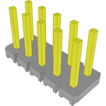 Conn Unshrouded Header HDR 10 POS 2.54mm Solder ST Top Entry Thru-Hole Bulk