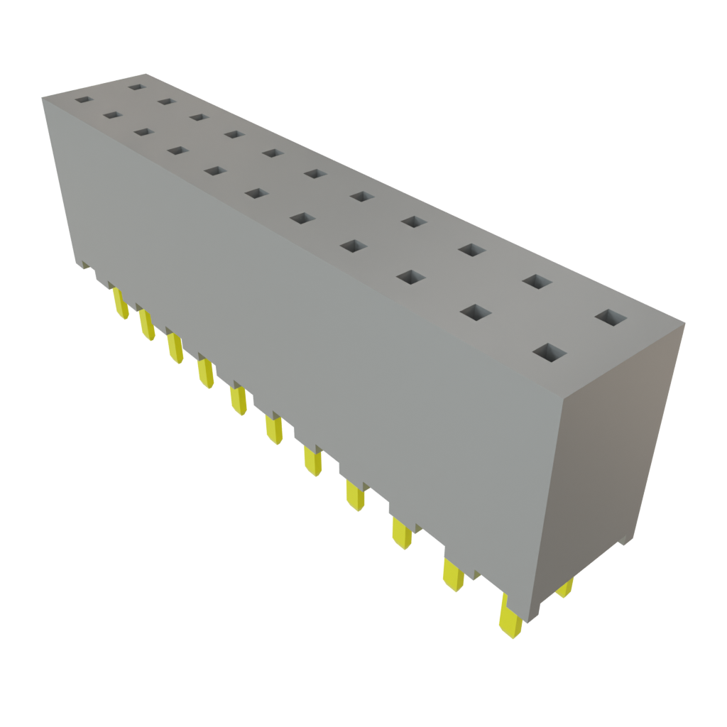 Samtec-SQW-111-01-F-D 连接器插头及 PCB 插座 Conn Socket Strip SKT 22 POS 2mm Solder ST Top Entry Thru-Hole Tube