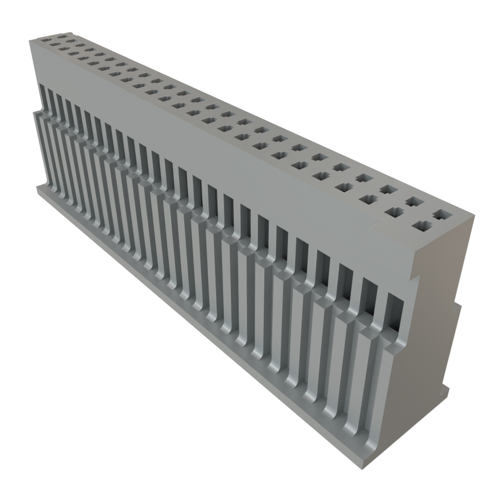 Samtec-ISDF-25-D Einzeladersteckverbinder, Gehäuse Conn Housing RCP 50 POS 1.27mm Crimp ST Cable Mount Black Tube