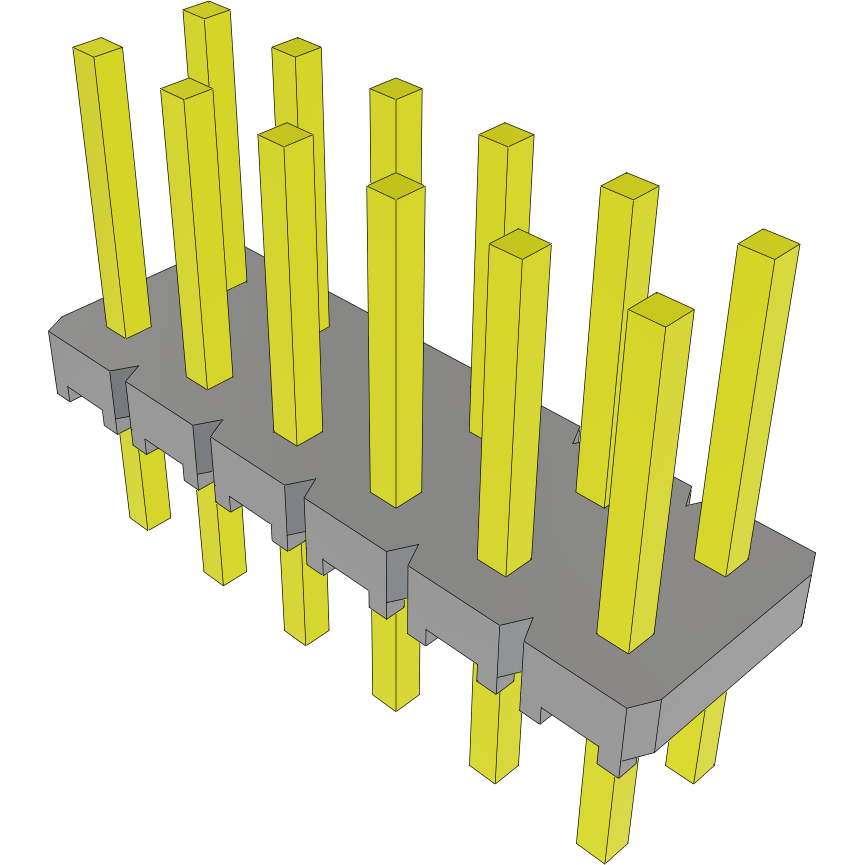 Samtec-MTLW-106-07-S-D-235 Cabezales del conector y receptáculos PCB Conn Unshrouded Header HDR 12 POS 2.54mm Solder ST Top Entry Thru-Hole Bulk