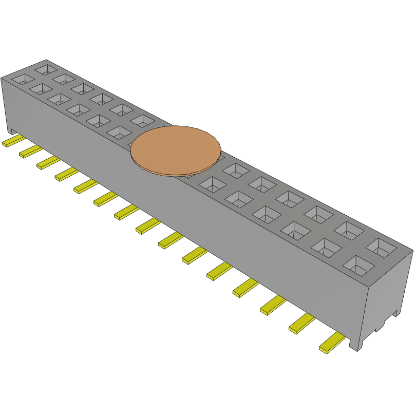 Samtec-MMS-115-02-S-DV-A-K 连接器插头及 PCB 插座 Conn Socket Strip SKT 30 POS 2mm Solder ST Top Entry SMD Tube