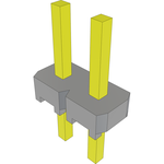 Conn Unshrouded Header HDR 2 POS 2.54mm Solder ST Top Entry Thru-Hole Bulk