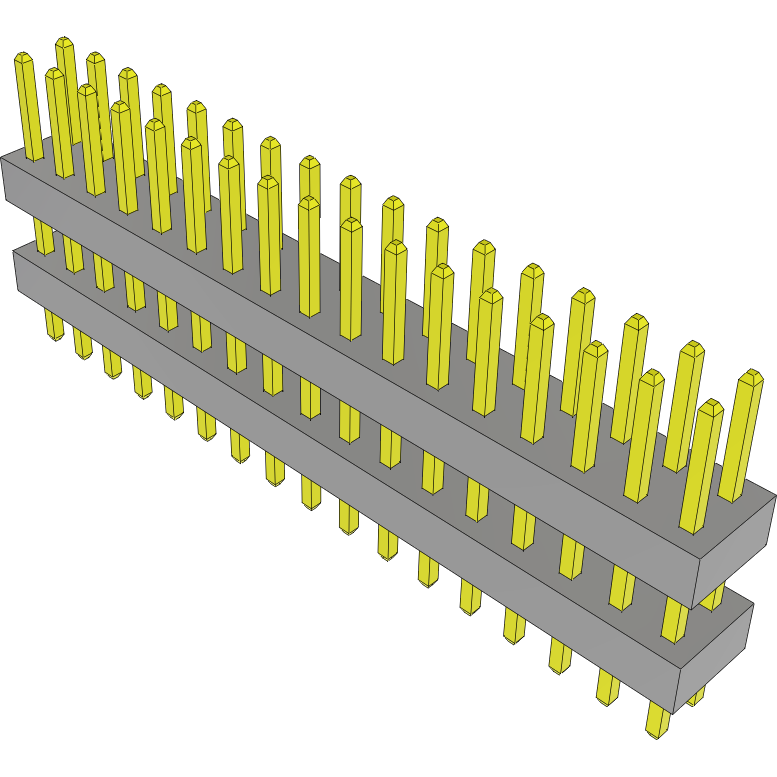 Samtec-TW-17-03-L-D-255-100 连接器插头及 PCB 插座 Conn Board Stacker HDR 34 POS 2mm Solder ST Top Entry Thru-Hole Bulk