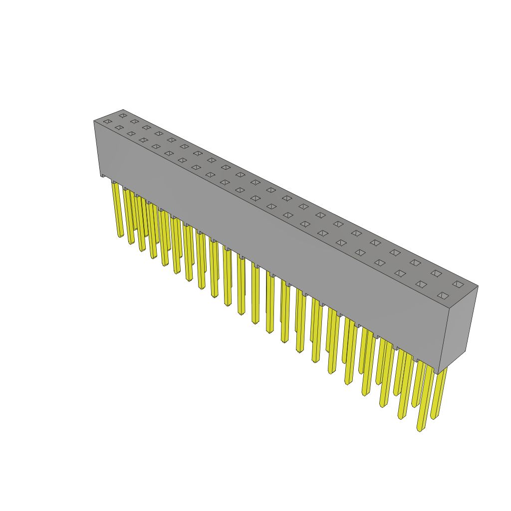 Samtec-SSQ-122-23-G-D Piastre connettori e prese PCB Conn Socket Strip SKT 44 POS 2.54mm Solder ST Top Entry Thru-Hole Bulk
