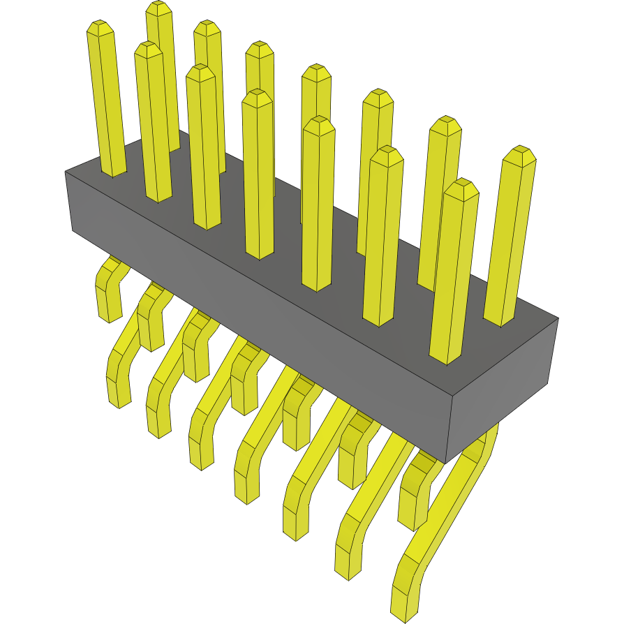 Samtec-MMT-107-02-SM-DH Cabezales del conector y receptáculos PCB Conn Unshrouded Header HDR 14 POS 2mm Solder RA Side Entry SMD Tube