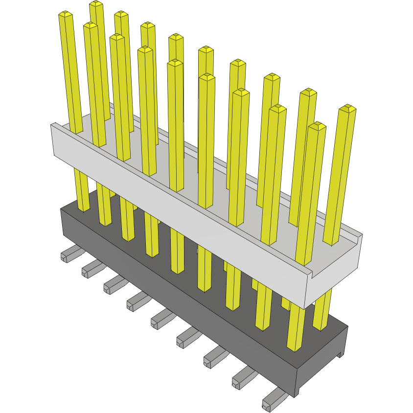 Samtec-HW-09-10-S-D-437-SM-A Connector Headers and PCB Receptacles Conn Board Stacker HDR 18 POS 2.54mm Solder ST Top Entry SMD Tube