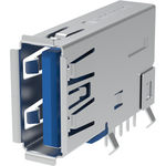 Amphenol Communications Solutions-GSB3116342HR Connector USB Conn USB 3.0 Type A RCP 9 POS 2.5mm/2mm Solder RA Thru-Hole 9 Terminal 1 Port Tray