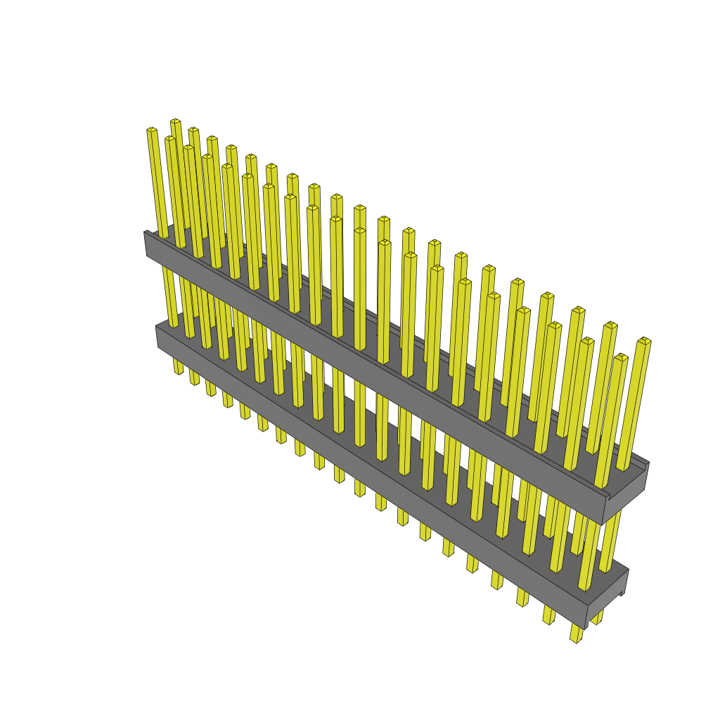 Samtec-ZW-20-12-S-D-505-125 连接器插头及 PCB 插座 Conn Board Stacker HDR 40 POS 2.54mm Solder ST Top Entry Thru-Hole Bulk