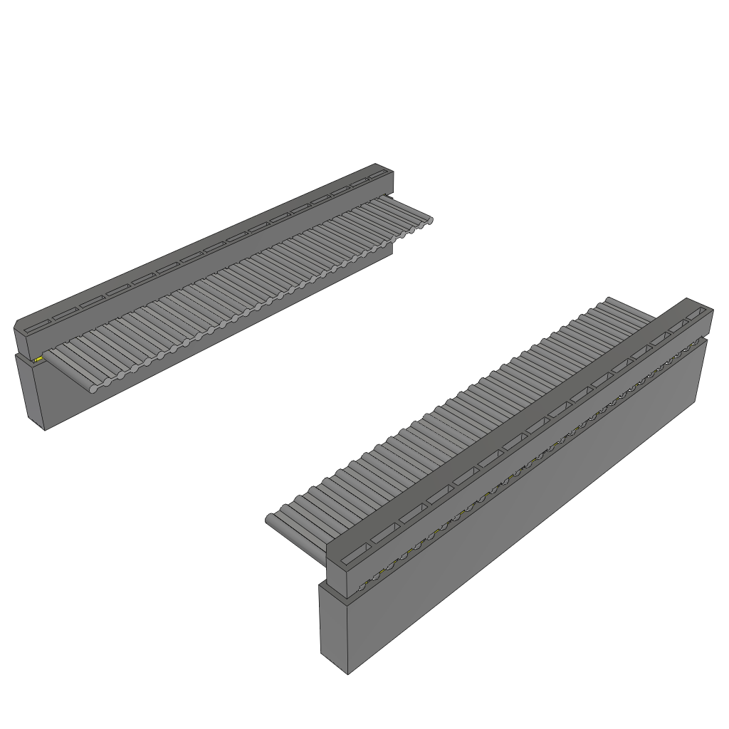 Samtec-IDSS-16-D-09.42-G Flachband Kabelbaugruppen Cable Assembly 0.239m 28AWG 2.54mm 16 to 16 POS IDC Connector to IDC Connector F-F Bulk