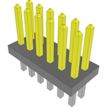 Conn Unshrouded Header HDR 12 POS 1.27mm Solder ST Top Entry Thru-Hole Tube